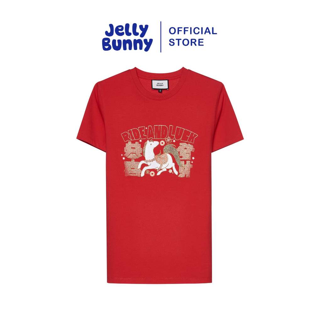 JELLY BUNNY เสื้อยืดแขนสั้นพิมพ์ลาย รุ่น B26SGWC001 RED