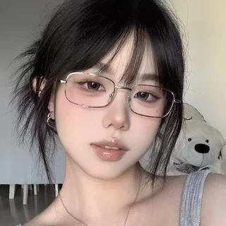 (-0~-600°)แถมฟรีกล่องใส่แว่น แว่นสายตาสั้น Myopia Glasses ป้องกันแสงสีฟ้า ป้องกันรังสี ทรงสี่เหลี่ยม แว่น unisex 1024