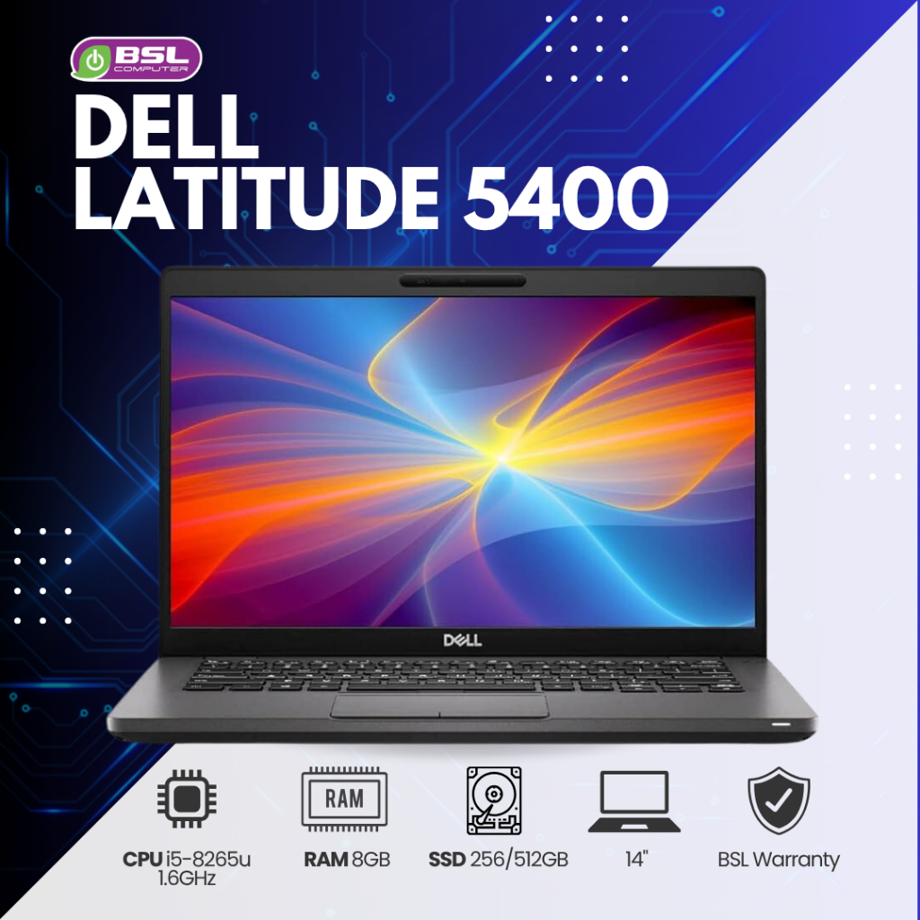 Dell Latitude 5400 i5 GEN 8 / 8GB / 128GB  โน๊ตบุ๊ค แล็ปท็อป มือสอง ถูกที่สุด USED Laptop
