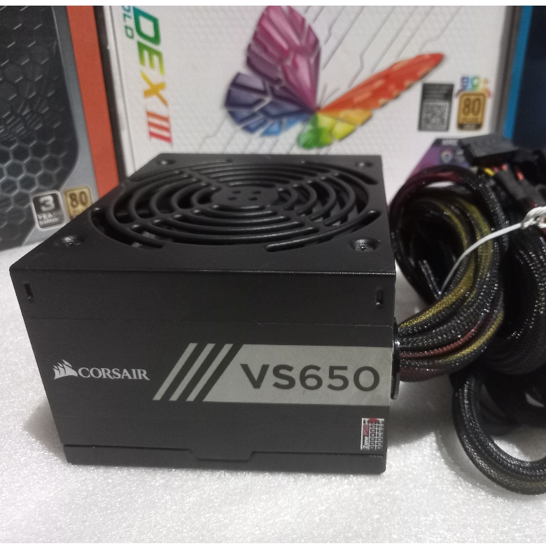 PSU ประกัน 4เดือน Corsair VS 650W 80+White มือ2 สีดำ / power supply / พาวเวอร์ซัพพลาย