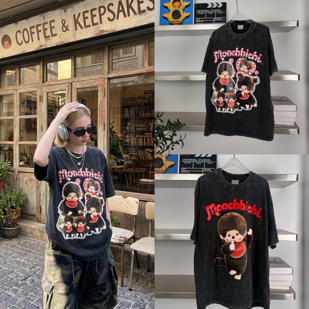hmwe shop🍊เสื้อยึด ผ้าฟ้อกวินเทจโอเว่อร์ไซด์เสื้อยืด พิมลาย หลากหลาย สกรีนสวยทุกรุ่น งานUnisex ใส่ได้ทั้งหญิง-ชาย