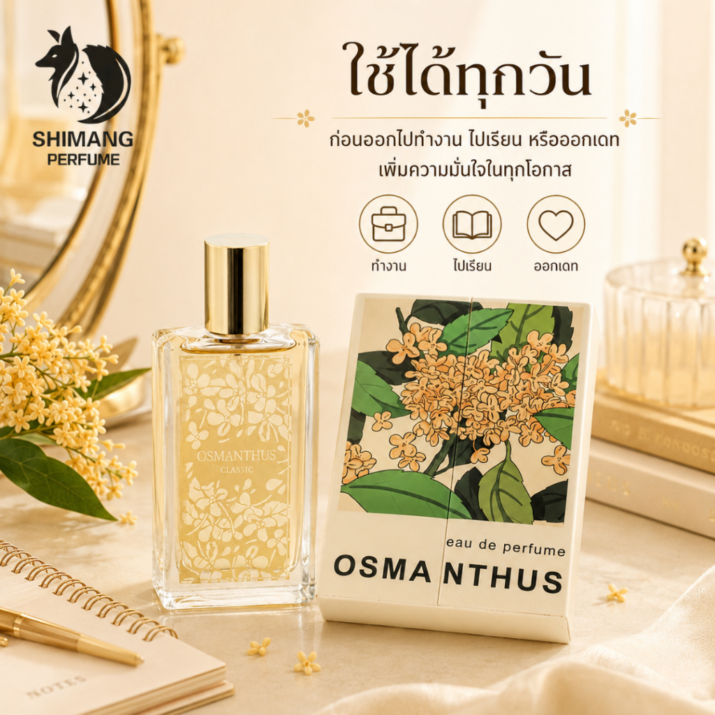 น้ำหอม Osmanthus 50ml กลิ่นดอกหอมหมื่นลี้ น้ำหอมผู้หญิง กลิ่นหอมละมุน Gift Box ของขวัญ