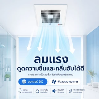 พัดลมดูดอากาศแบบอินเวอร์เตอร์ Inverter Fan 8นิ้ว 10นิ้ว 12นิ้ว ประหยัดไฟ เสียงเบา ปรับความเร็วอัตโนมัติ พร้อมรีโมท