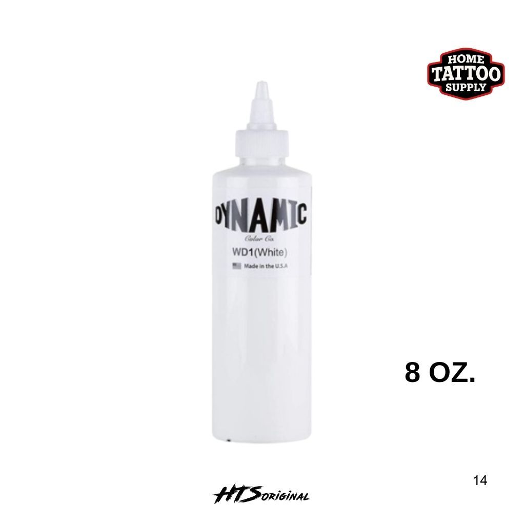 DYNAMIC INK WD1 หมึกสัก สีขาว ยี่ห้อไดนามิค หมึกแท้ สีขาวธรรมดา หมึกสักผิวกายคุณภาพ(สินค้าแบ่งขาย)