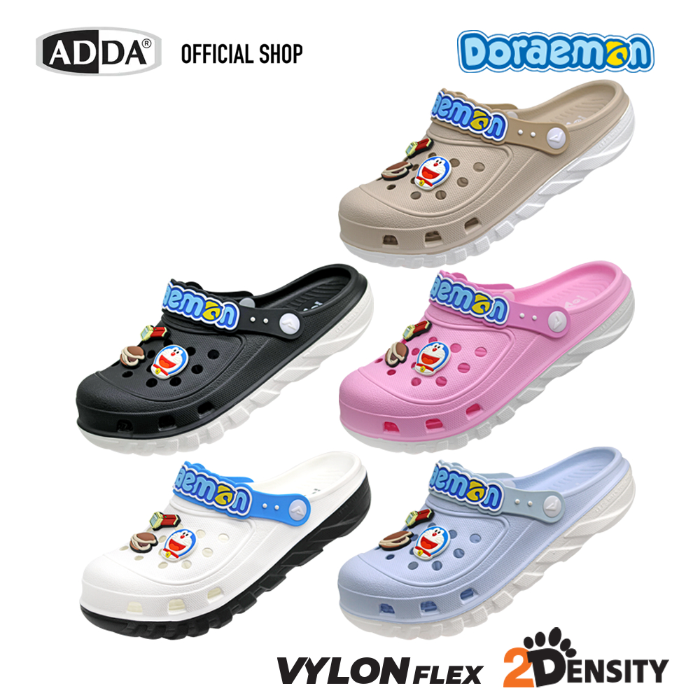 ADDA 2density รองเท้าแตะลำลอง แบบสวมหัวโต ลาย Doraemon รุ่น  5TD24WJ (ไซส์ 4-7)