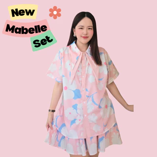 Mabelle set ชุดเซ็ทเสื้อเชิ้ต+กระโปรงอัดพลีท มีซับในเป็นกางเกงอัดพลีท