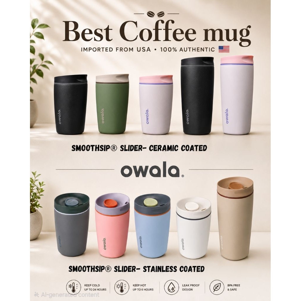 พร้อมส่ง Owala SmoothSip ของแท้ จากอเมริกา: แก้ว Owala SmoothSip Slider ขนาด 12 oz.