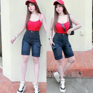 Cc jeans 015 กางเกงยีนส์ ยืด ขา3ส่วน คาร์โก้