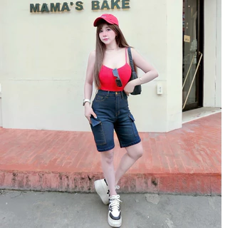 Cc jeans 015 กางเกงยีนส์ ยืด ขา3ส่วน คาร์โก้