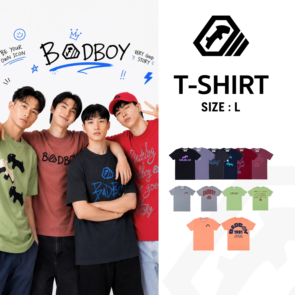 เสื้อยืด  แบรนด์ RUDEDOG นุ่มตัวท็อป ไซส์ L รอบอก 45-46