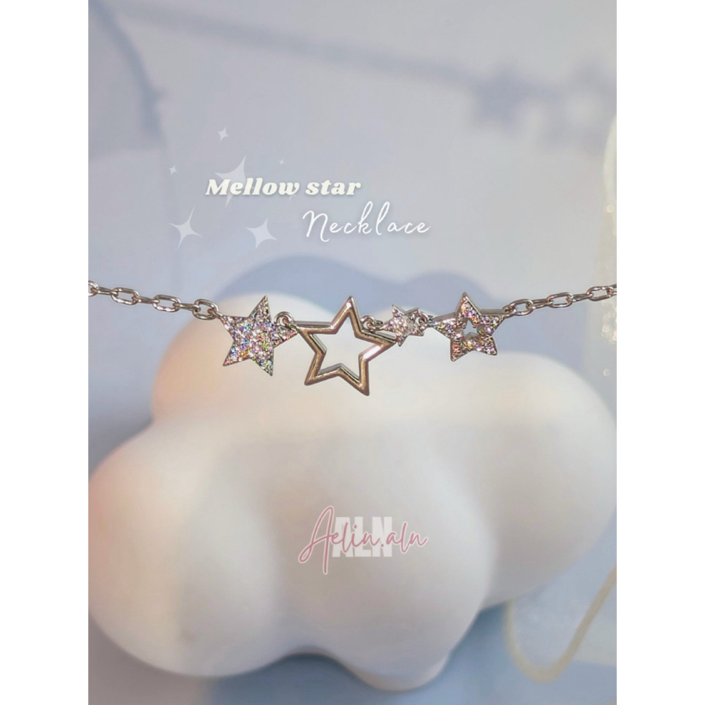 Mellow Star Necklace - Aelin.ALN ( สร้อยคอรูปดาววิ้งๆ) มี3สี แพ้ง่ายใส่ได้ค่ะ #NL11-18