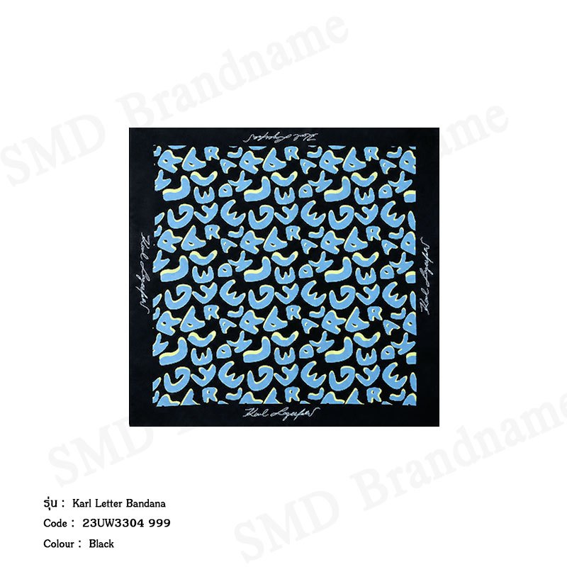 Karl Lagerfeld ผ้าพันคอ รุ่น Karl Letter Bandana Code 23UW3304 999