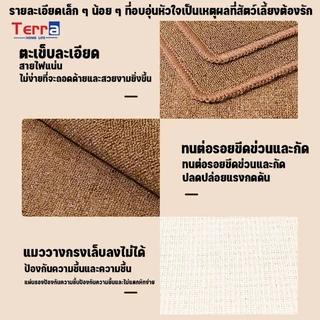 Terra Home Life แผ่นขูดแมว การเจียรกรงเล็บสัตว์เลี้ยง 150/80/60cm เสื่อพรมเลียนแบบป่านศร หนาขึ้นและถี่ขึ้น