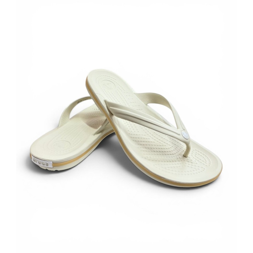 CROCS شبشب إصبع Crocband Flip — عاجي — صورة 3