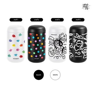 [Capsule Bottle] กระบอกน้ำเก็บความเย็น 400ml ขวดน้ำสแตนเลส316 ทรงมนพกพาง่าย มี 4 ลายสุดคิวท์ รุ่น Happy Scribble Moment
