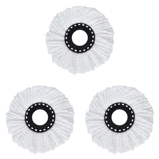 Jumper Kids modern Spin Mop อะไหล่หัวม็อบ ผ้าถูพื้น ไมโครไฟเบอร์ ใช้กับ ไม้ถูพื้น (สีขาว)