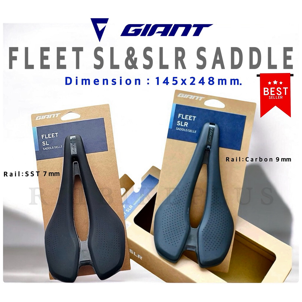 New2026 เบาะจักรยาน GIANT รุ่น FLEET SLราง Alu และ FLEET SLR ราง Carbon มาพร้อมกับความสบาย (สินค้าบริษัท)