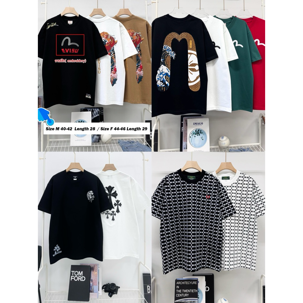 🔥เสื้อยืดแบรนด์ Size M  F  งานปักราคาพิเศษ🔥