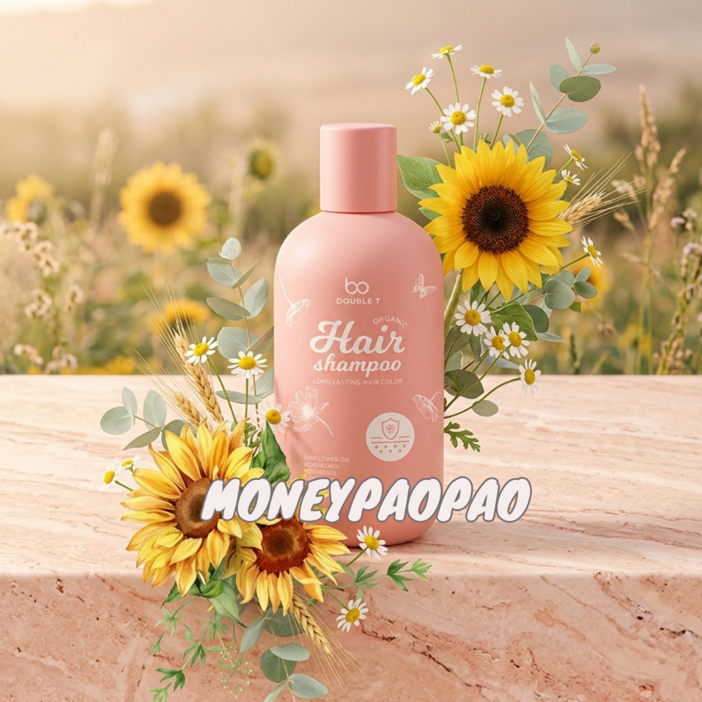 Double T Organic Hair Shampoo ดับเบิ้ล ที แชมพู สำหรับผมทำสี 1 ขวด 150 มล.