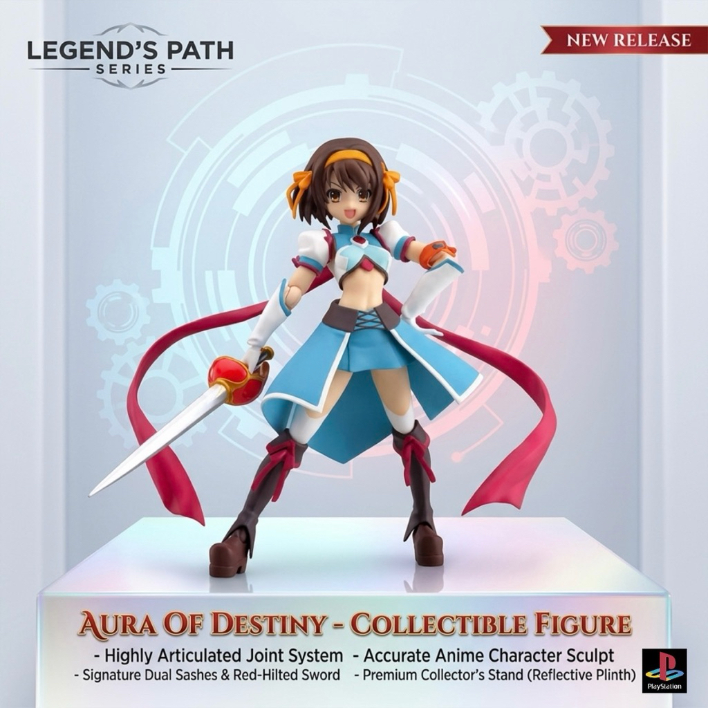 ฟิกมาร์ฮารุฮิ Figma Haruhi Playstation2 Suzumiya Haruhi no Tomadoi Limited edition PS2 Figma มือ 2 ส
