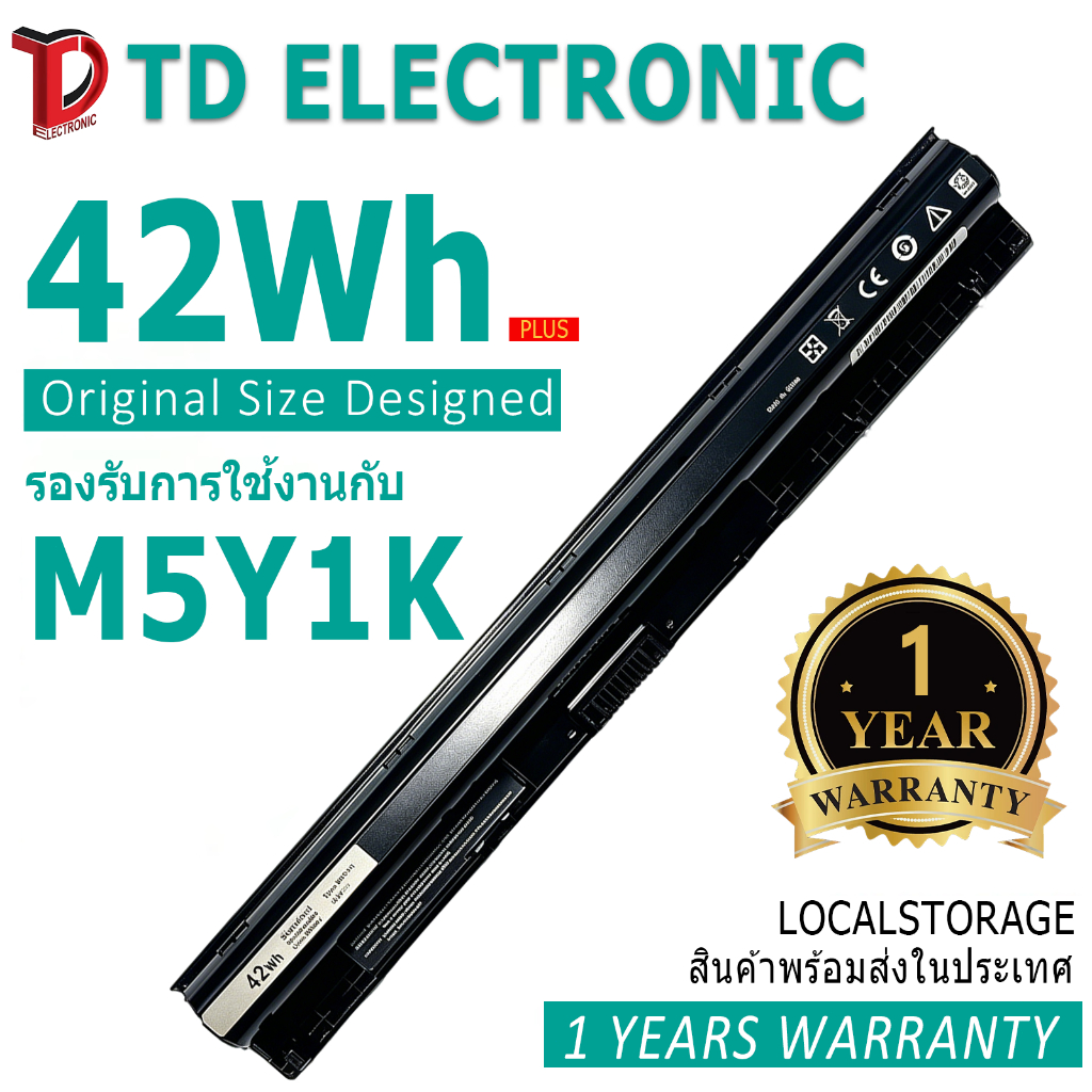 แบตเตอรี่โน้ตบุ๊ค Replacement M5Y1K laptop Battery compatible for DELL Inspiron 14 3451/3458 15 3551