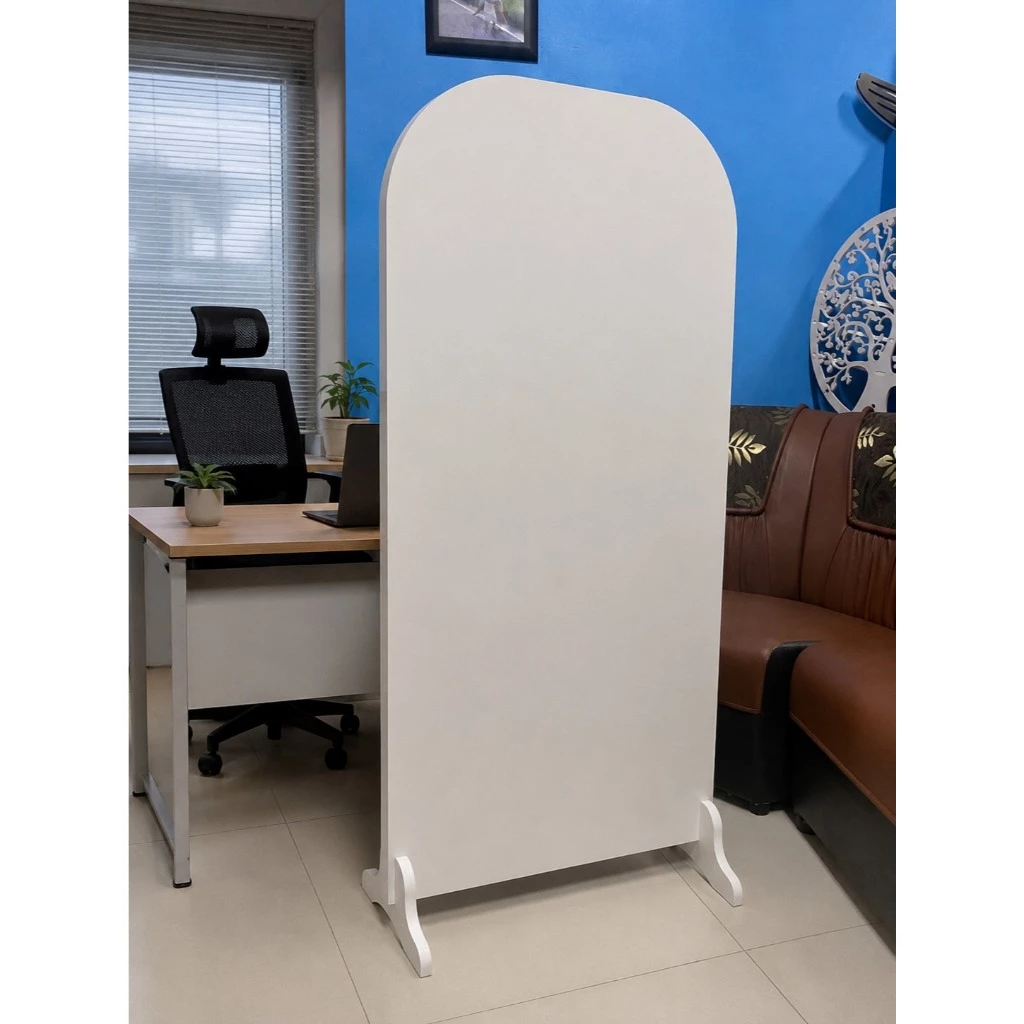 ฉากกั้นห้องเเบบทึบโค้ง กว้าง60xสูง120Cm.พร้อมขาตั้ง