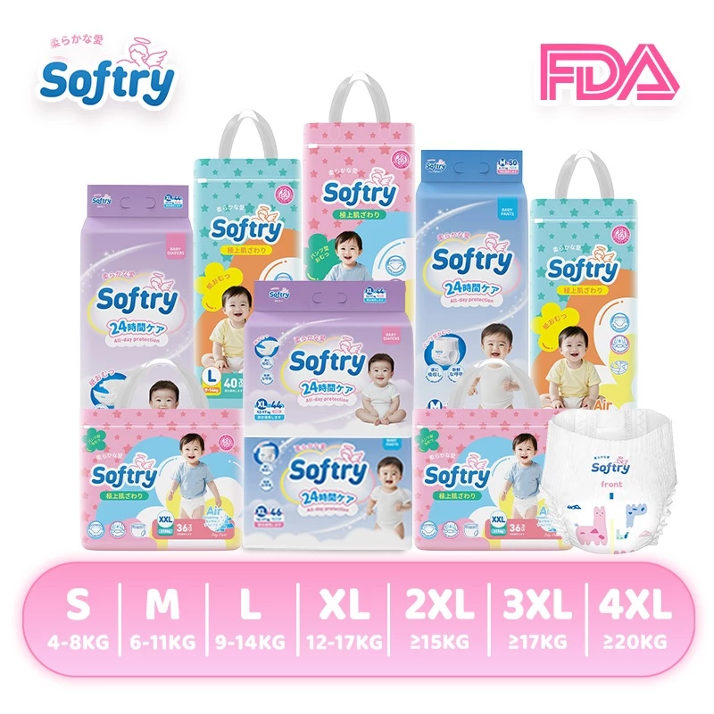 ใหม่! Softry แพมเพิส ทุกซีรีส์ หนาพิเศษ มีซิปล็อคป้องกันฝุ่นหรือแพ็คปกติ ใช้ได้ทั้งเด็กชายเด็กหญิง