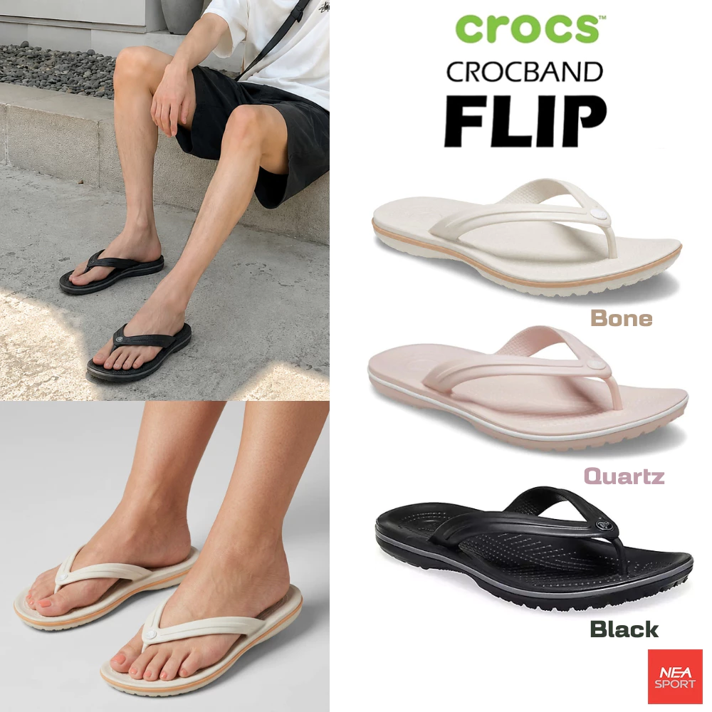 [แตะที่พร้อมทุกสถานการณ์] CROCS Crocband - Flip ใส่สบาย รองเท้าแตะ หูคีบ คร็อคส์ แท้ รุ่นฮิต ได้ทั้งชายหญิง