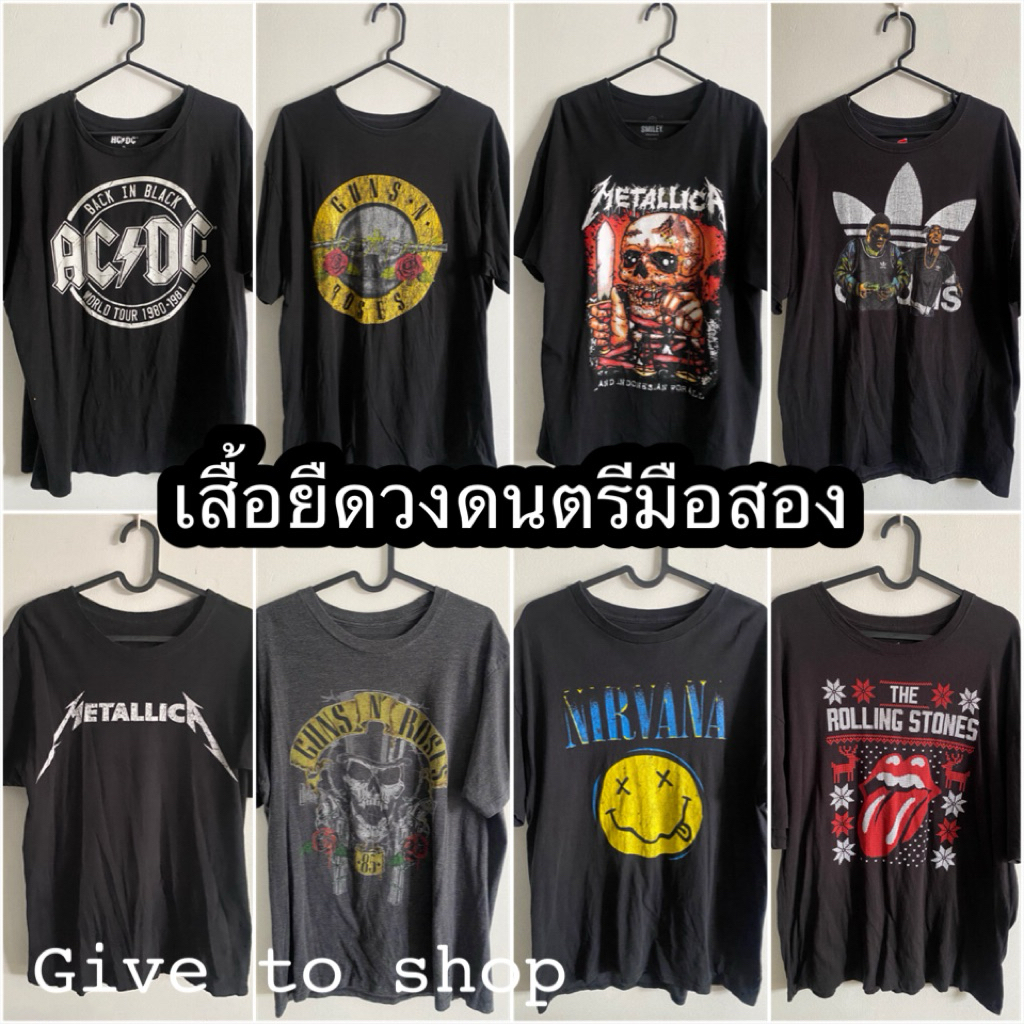 เสื้อยืดมือสอง เสื้อวงดนตรี สภาพดี งานลิขสิทธิ์ ถูกมาก‼️