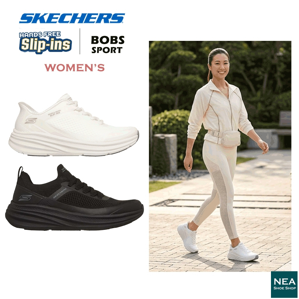 [ลิขสิทธิ์แท้] SKECHERS Slip-ins BOBS Sport Skillz - Too Essential [W] NEA รองเท้าผ้าใบ ทรงสวม ผู้หญ