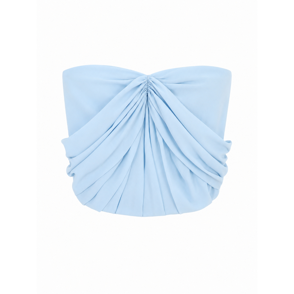 Odile เสื้อเกาะอกสีฟ้าดีไซน์หวานละมุน รุ่น A15BL21BL