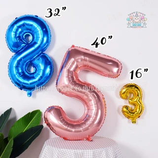 ลูกโป่งตัวเลข ขนาด 32 นิ้ว แบบมีแพ็คเกจ ฟอยล์เลขอายุ ลูกโป่งวันเกิด