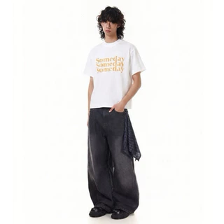 เสื้อยืดBoxy ทรงครอป คอฟิต (Summer landing)