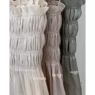 Sister.rrr : GEL TOP เสื้อสายเดี่ยวจับจีบช่วงอก