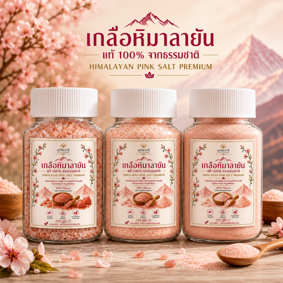 เกลือหิมาลายัน เกรดพรีเมี่ยม ของแท้ Food Grade ทานได้ เกลือสิชมพู จากเทือกเขาหิมาลัย