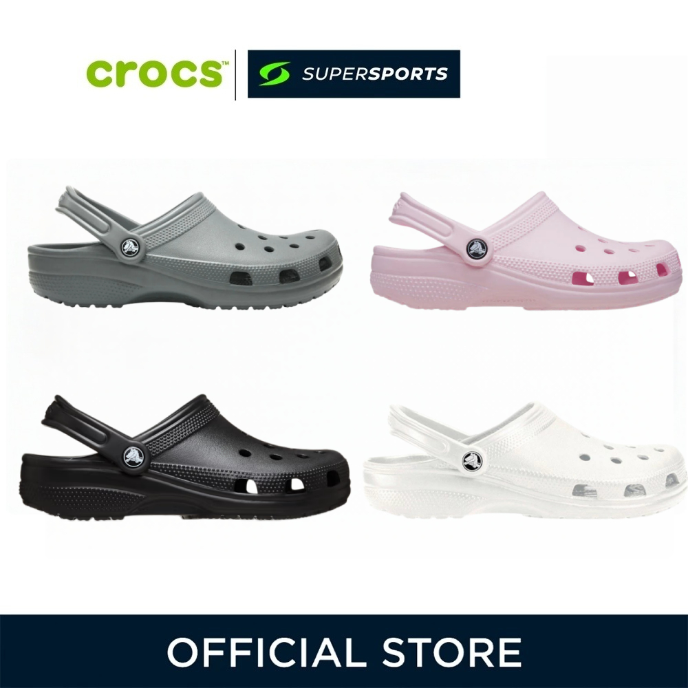 🌸ประกันของแท้🌸 CROCS Classic Clog รองเท้าผู้หญิง ส้นสูง น้ำหนักเบา กันลื่น แฟชั่นฮิต มีสีขาว/อัลมอนด์/ดำ กันน้ำแห้งเร็ว