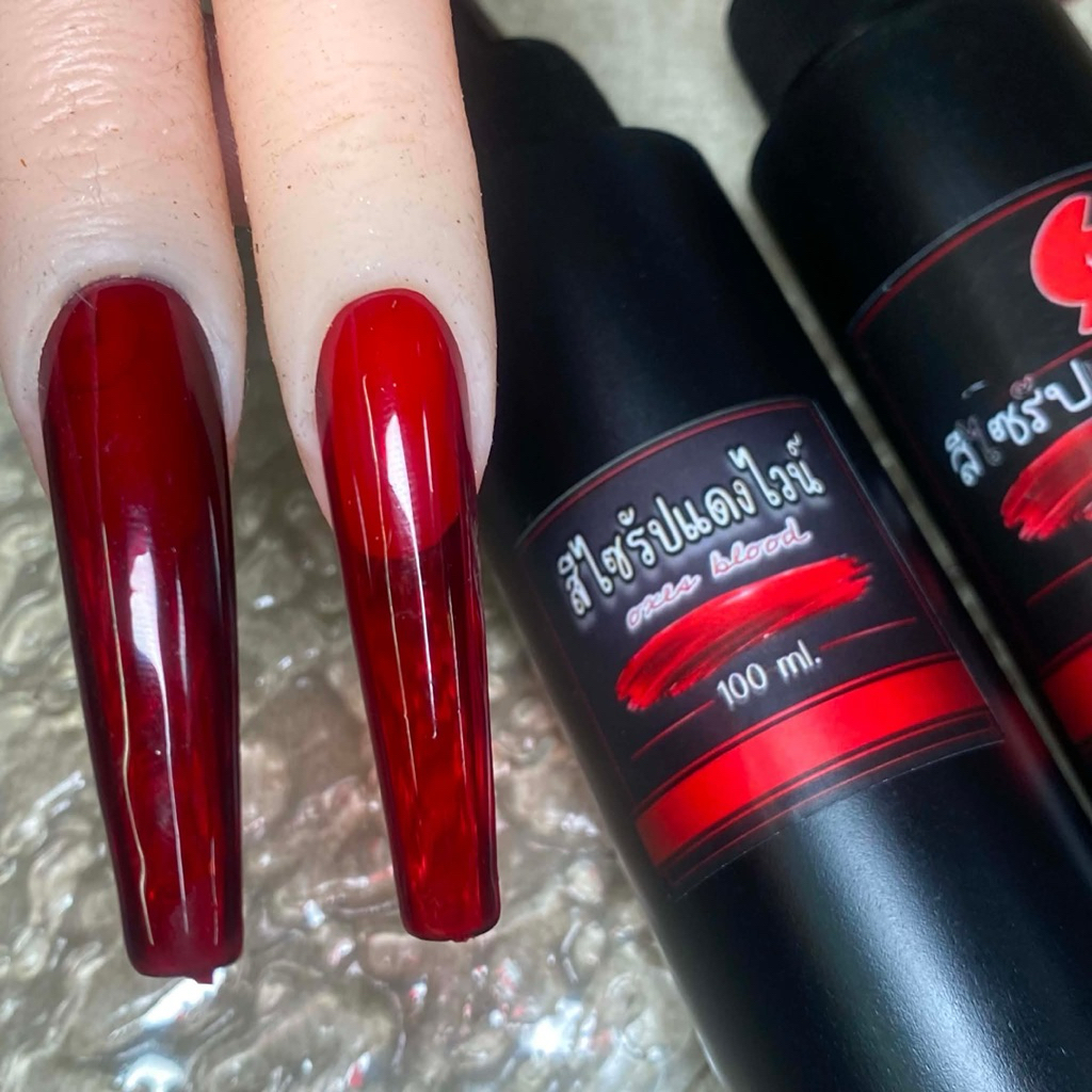 สีเจลแบบเติม สีเจลไซรัปแดงพลาสม่า สีแดงไวน์ แบบเติม ขนาด  100 ml.
