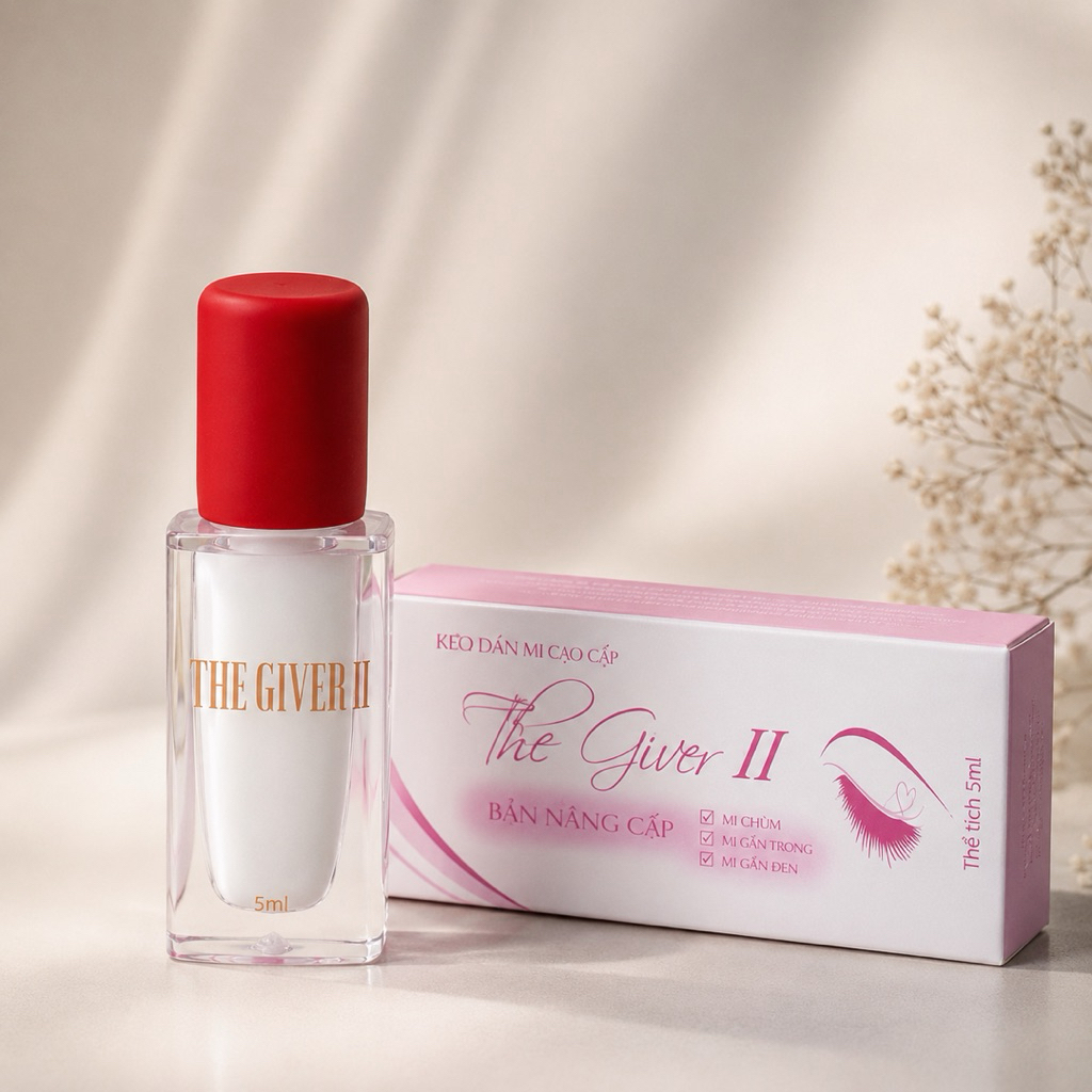 กาวติดขนตาปลอมเวียดนาม The Giver สีขาวแห้งใส ติดทน กันน้ำ 5ml