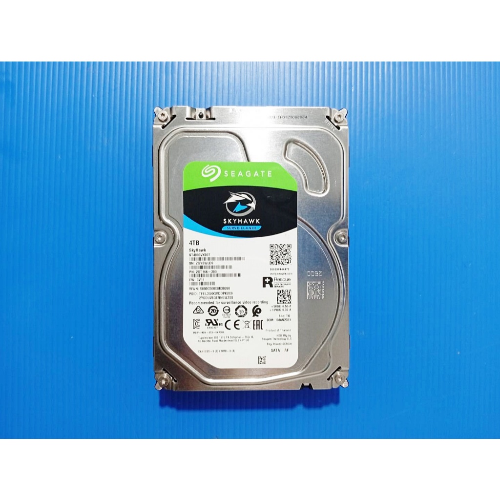 HDD SEAGATE SKYHAWK 4TB ขนาด ( 3.5" SATA-3 5900 RPM ) ใช้ได้ทั้ง CCTV และ PC สินค้ามือสองรับประกัน 1