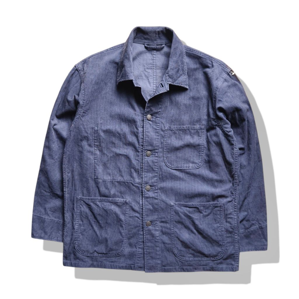 Uniqlo Light Blues Corduroy Workwear Jacket(M) มือสอง รอบอก 47”