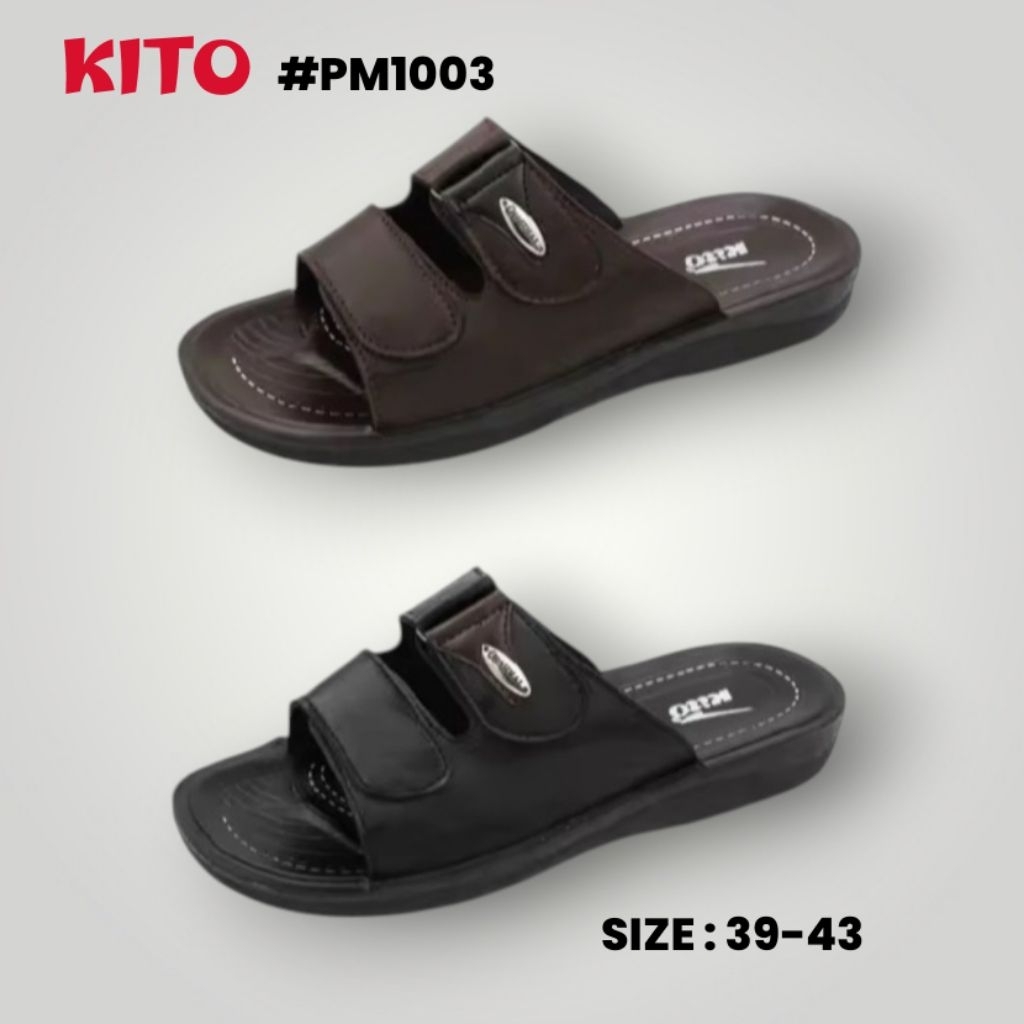 KITO รองเท้าแตะแบบสวม รองเท้าสำหรับผู้ชาย หนัง PVC รุ่น PM1003 Size : 39-43
