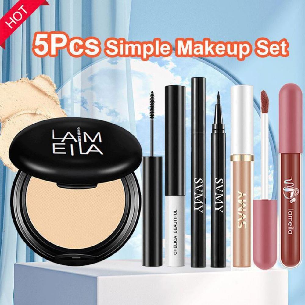5-26pcs makeup set เซ็ตเครื่องสำอางครบชุด BB ครีม+ไพรเมอร์+อายไลเนอร์+มาสคาร่า+ดินสอเขียนคิ้ว+ลิปกลอ