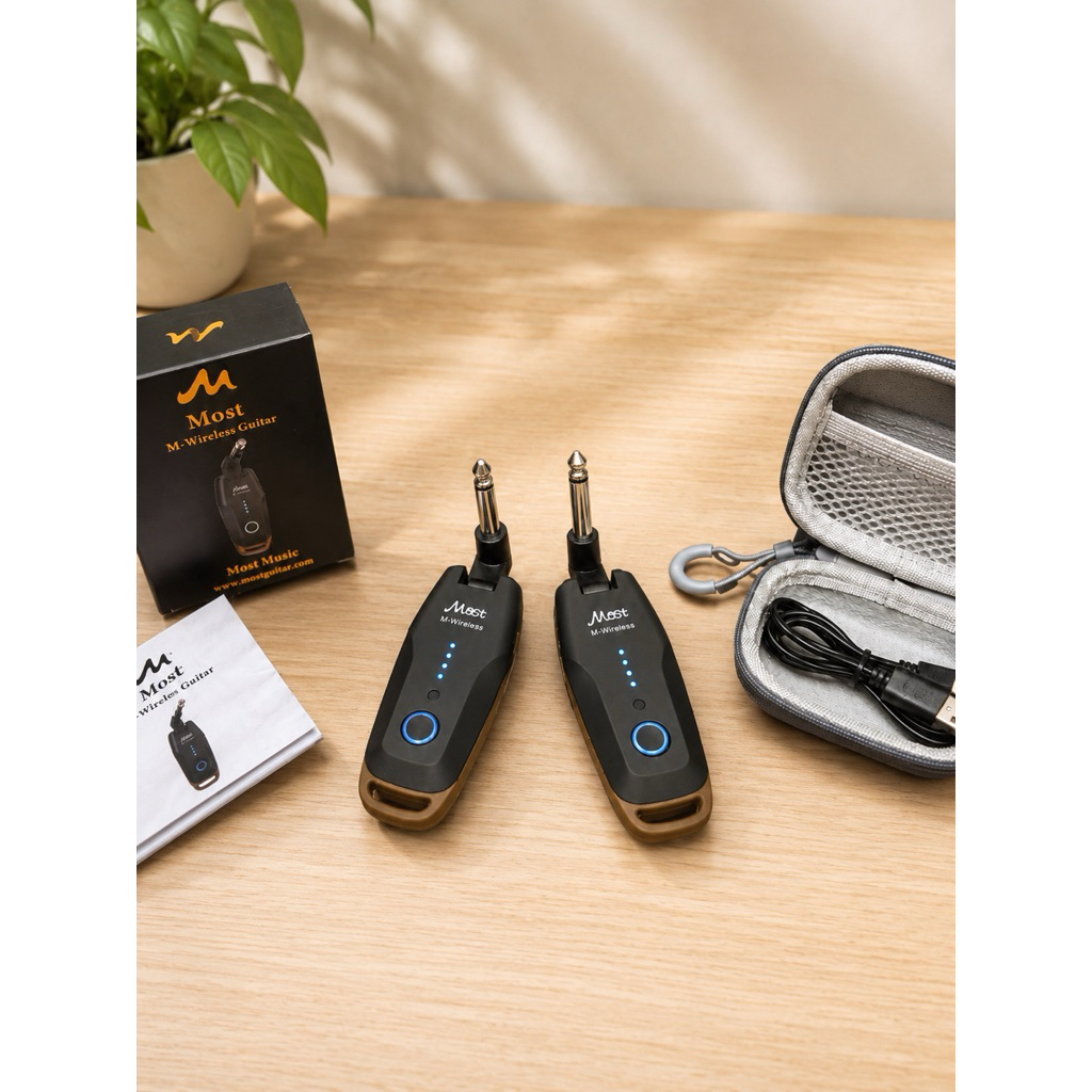 Most M-Wireless Guitar ไวเลสกีต้าร์ไร้สาย ส่งสัญญาณไกล 30 เมตร แบตอึด 5 ชั่วโมง พร้อมกระเป๋าพกพา