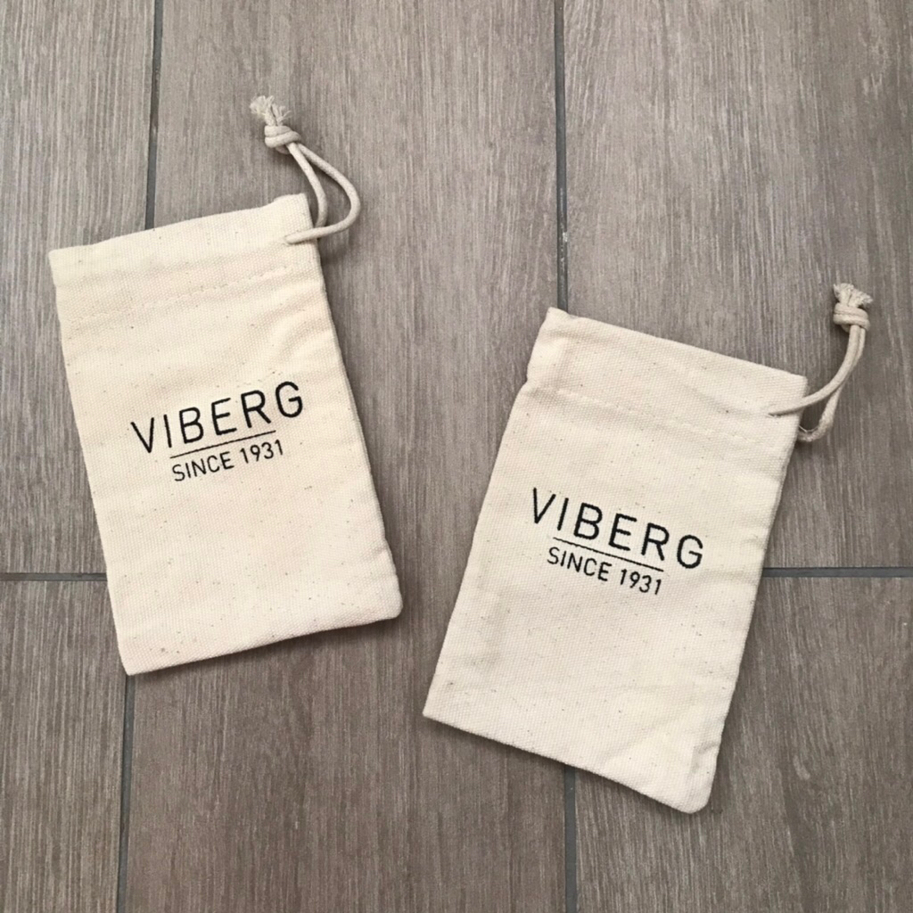 ถุงผ้า ถุงผ้าหูรูด แบรนด์ VIBERG  ของใหม่ มือ 1 สไตล์มินิมอล น่ารักมาก
