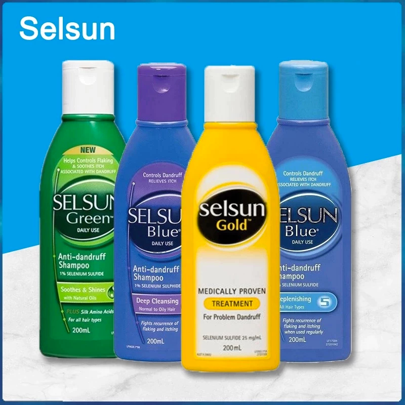 [นำเข้าจากออสเตรเลีย] SELSUN BLUE (ทำความสะอาดอย่างล้ำลึกเติมเต็ม) SELSUN GOLD แชมพูป้องกันรังแค200M