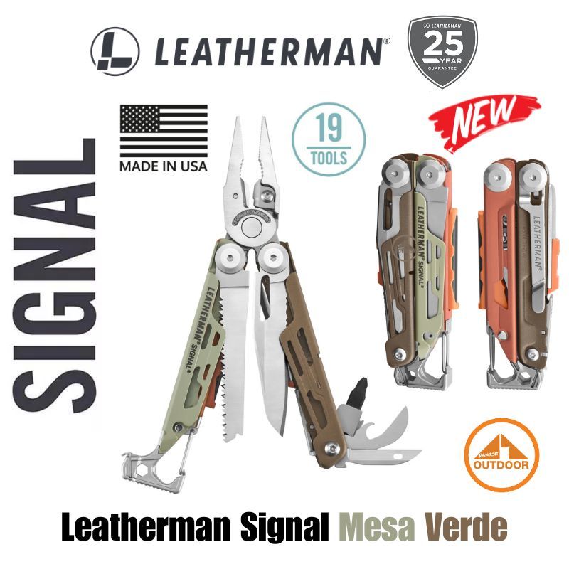 Leatherman Signal #Mesa Verde | Multi Tool Stainless | 19 Tools เครื่องมือพกพาสำหรับนักเดินป่า