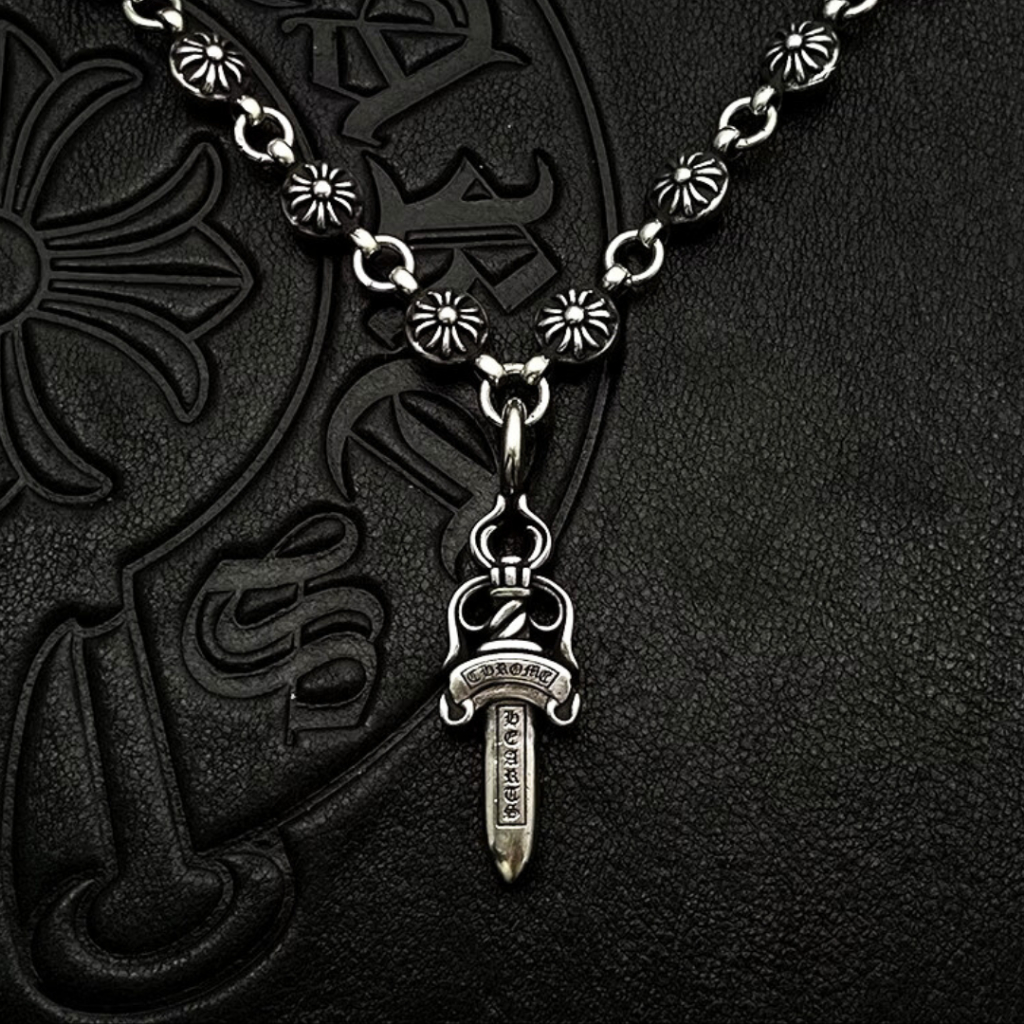 CH Vintage Chrome High-End Necklace Titanium 100% สร้อยคอโครม ส่งในไทย
