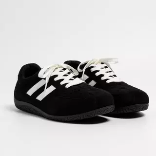 [LN8802]รองเท้าผ้าใบแฟชั่นหนังกลับ รองเท้าลำลอง unisex ระบายอากาศได้ดี น้ำหนักเบา กันลื่น กันน้ำ ขนาด 36-45