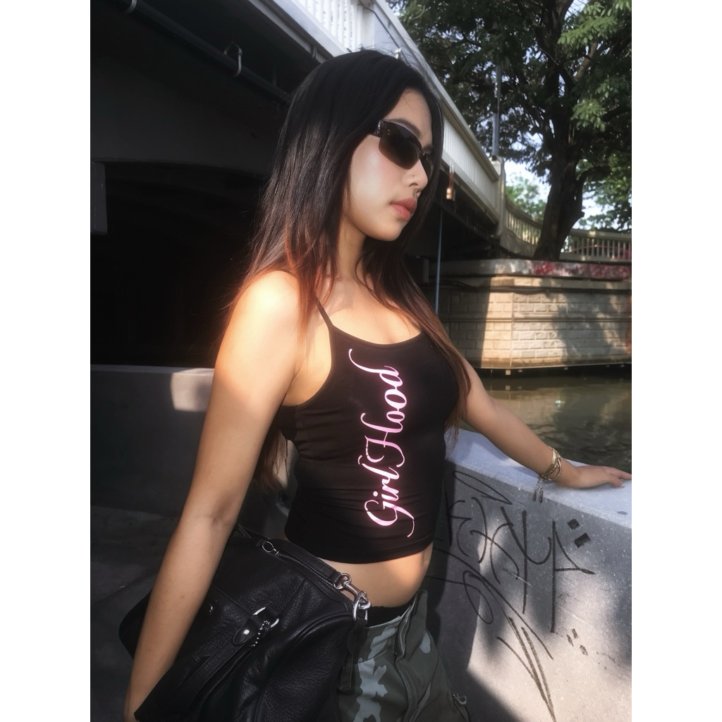Girlhood - Tanktop เสื้อสายเดี่ยว (ติดเพชรโปรดระบุที่ช่องหมายเหตุ)