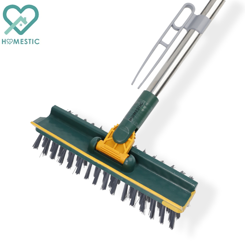 HOMESTIC แปรงขัดพื้น 2 in 1 แปรงขัดห้องน้ำ พร้อมที่ปาดน้ำ ผลิตจากพลาสติก PP